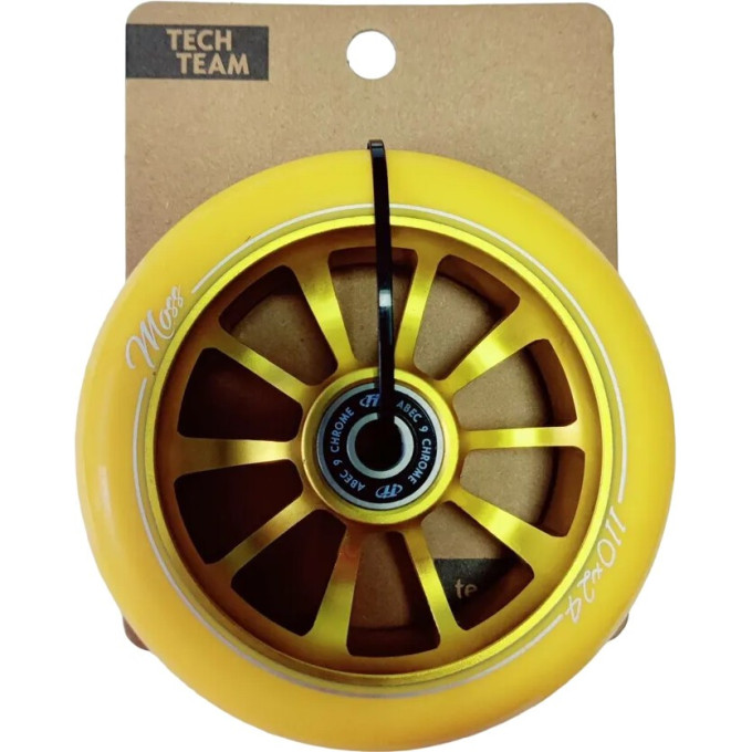 Колесо TECH TEAM для самоката X-Treme 110*24мм, Moss, yellow NN010601